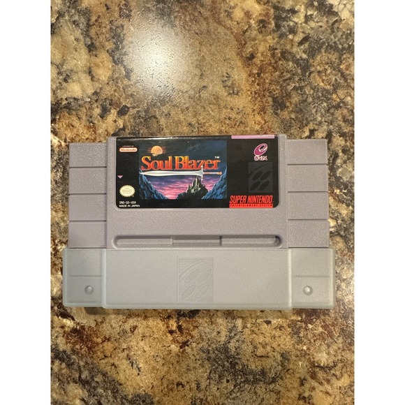 Soul Blazer Super Nintendo SNES Game Cartridge Enix Tested and Working